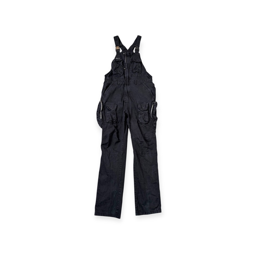 Copper Rivet Men’s Streetwear Overalls Cargo Utility Pants Black